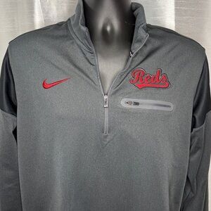 Nike BSBL Cincinnati Reds Nike Swoosh Mens  Medium 1/4 Zip Long Sleeve Pullover